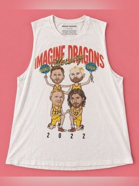 Imagine Dragons Mercury World Tour 2022 Muscle Tank Shirt Medium Concert Tee
